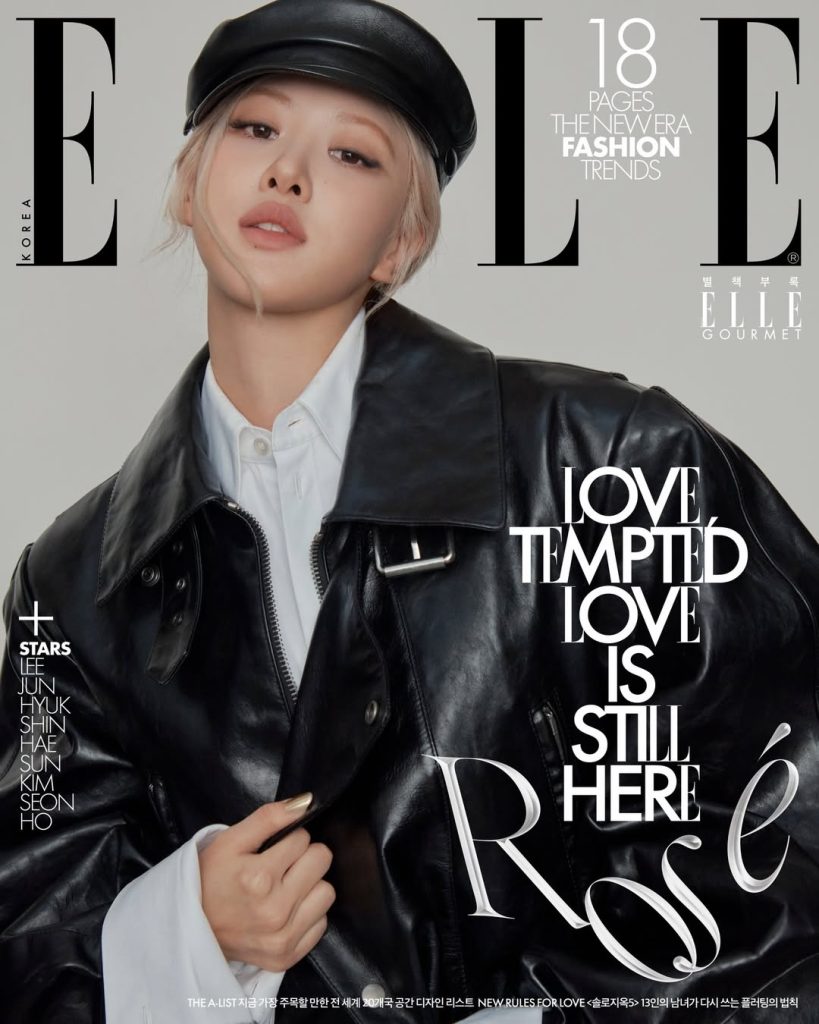 Rosé: de audicionar en Australia a convertirse en ícono global del K-Pop y la alta moda 🖤🖤🖤🩶🤍 @ellekorea fashion editor 이하얀 features editor 전혜진photographer 김신애stylist 윤애리hair styl